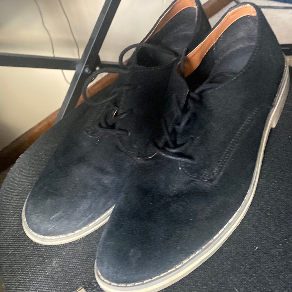 Suede black men’s dress shoes